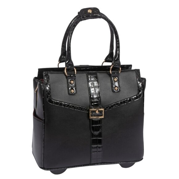 Downtown Diva Roller Laptop Bag, Rolling Briefcase for Women Wheeled Work Tote - Picture 1 of 7